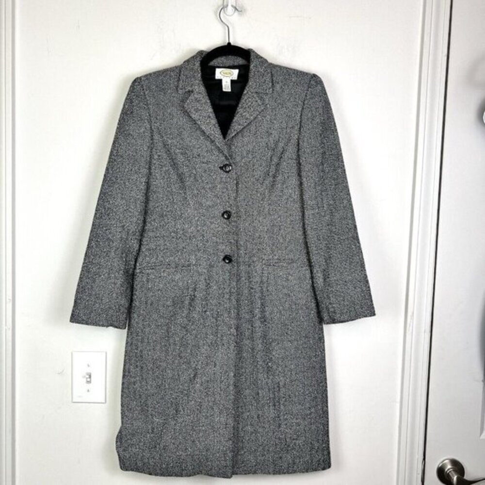 Talbots Women's Gray Herringbone Single Breasted … - image 1